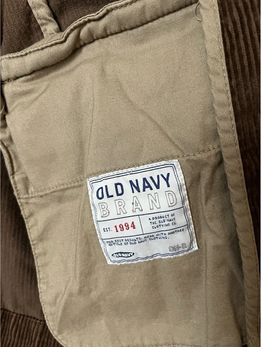 Vintage Old Navy Brown Corduroy Blazer Jacket Mens Small